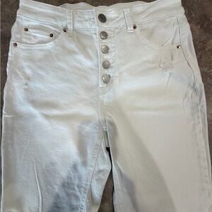 Time and Tru High Rise White Jeans shorts